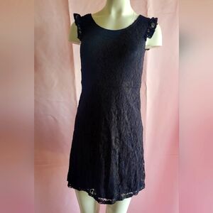 Retro Rockabilly goth black lace dress